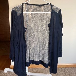 Lace back cardigan